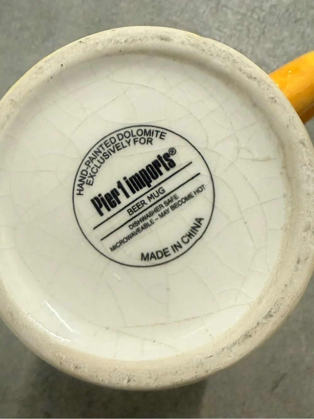 Pier 1 Imports Ceramic Mug (Made to look like Beer Mug)